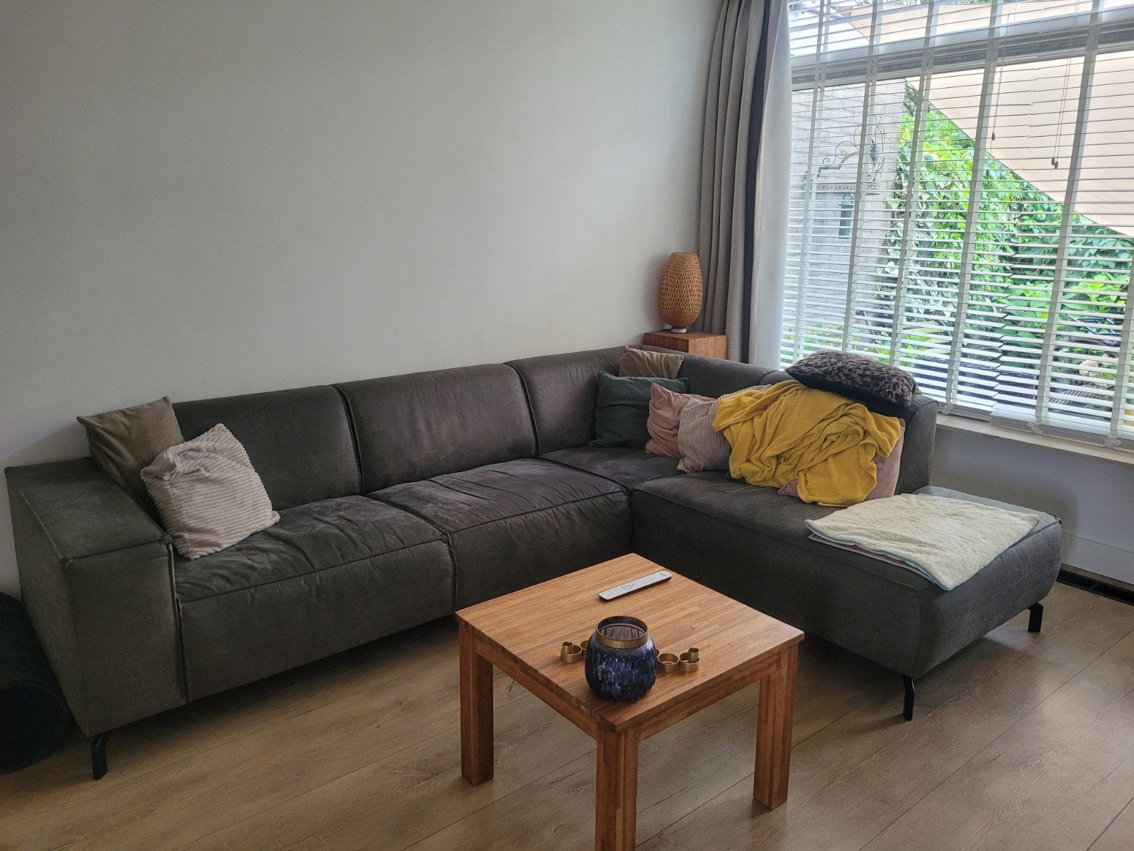 NOUS Living hoekbank Brent links bruin, Ophalen, Gebruikt, Overige materialen, Hoekbank links