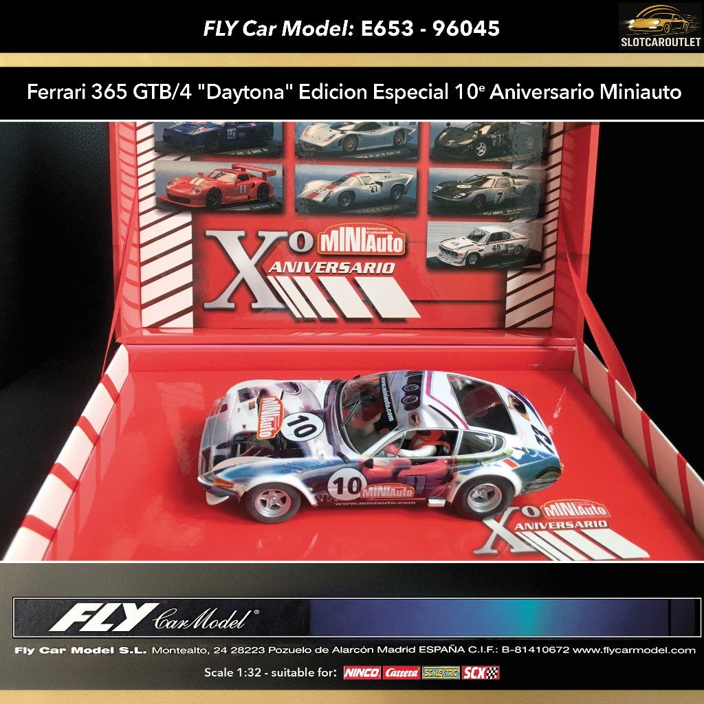 96045 Fly Ferrari 365 GTB4 Daytona 10 Aniversario Miniauto‼️, Ophalen of Verzenden, Nieuw, Elektrisch, Overige merken