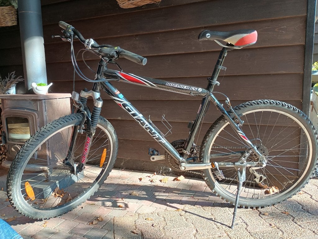 Giant Boulder FS mountain bike, Fietsen en Brommers, Ophalen, Gebruikt, Velgrem, 45 tot 49 cm