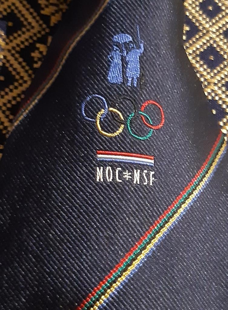 RVS Verzekeringen stropdas 100% zijde NOC-NSF Olympische, Verzamelen, Ophalen of Verzenden, Nieuw, Gebruiksvoorwerp