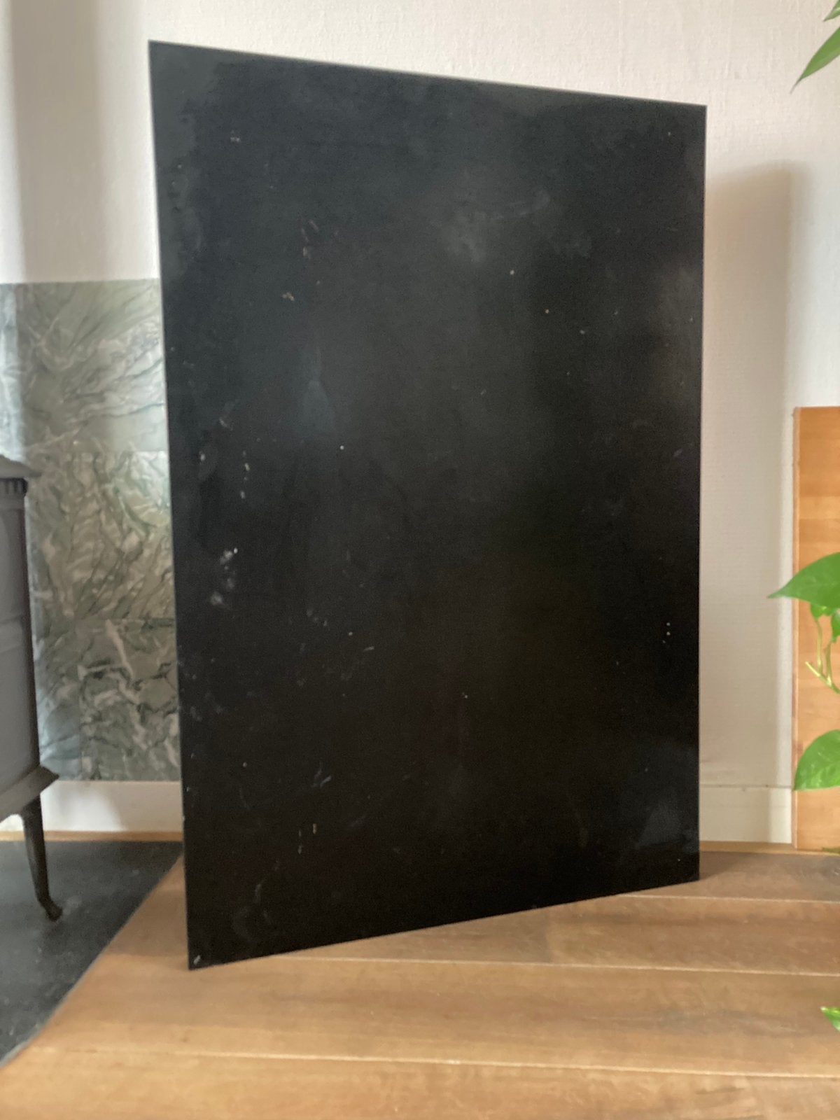 IKEA MÅLVAKT bureaublad zwart, Gebruikt, 100 tot 150 cm, Rechthoekig, 50 tot 100 cm