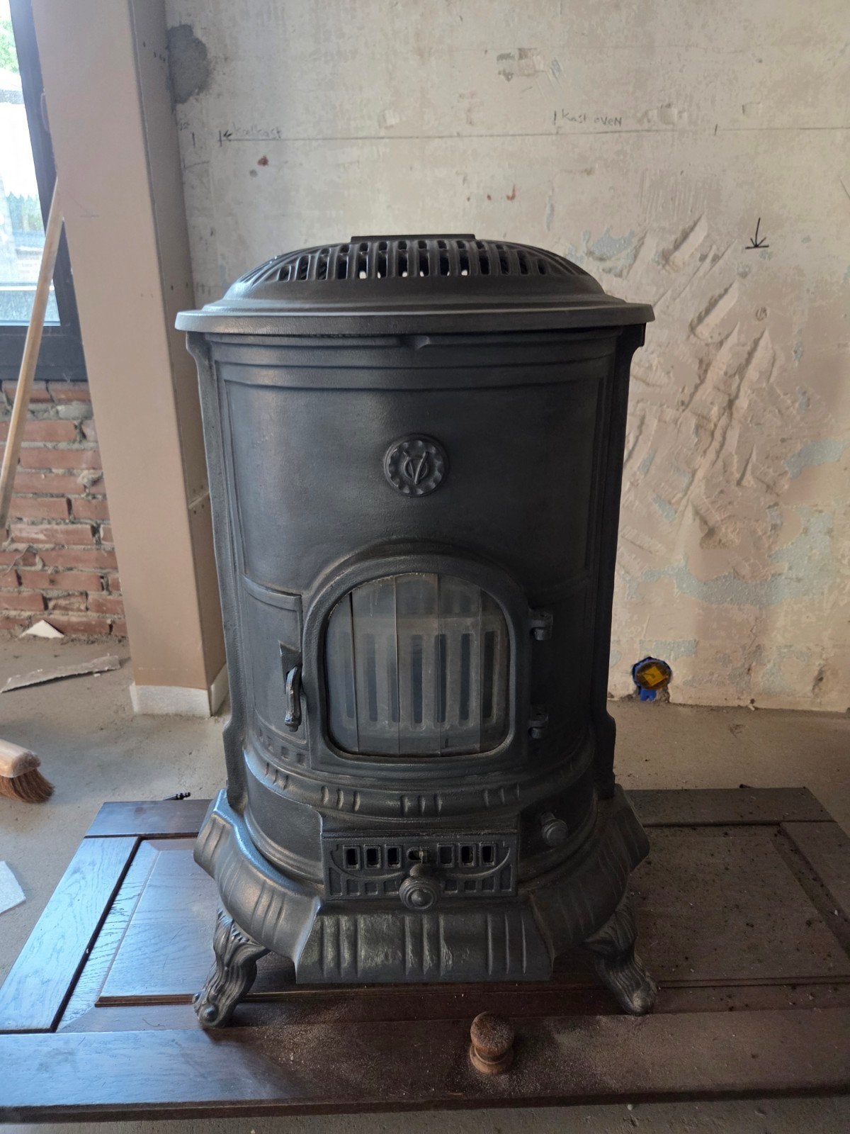 Houtkachel godin gietijzer, Ophalen, Gebruikt, Hout, Houtkachel