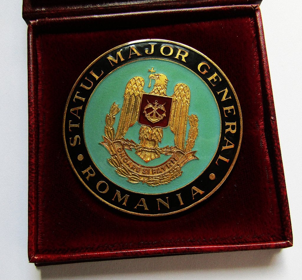 **  Roemeense Generaal Staf Medaille in fluwelen Doos**, Verzenden, Overige materialen, Buitenland