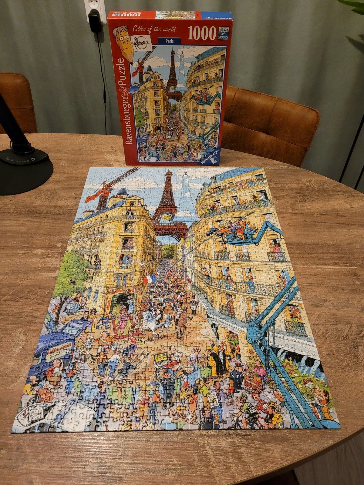 CITIES OF THE WORLD = PARIS 1000 stukjes RAVENSBURGER 5.00, Ophalen of Verzenden, 500 t/m 1500 stukjes, Zo goed als nieuw, Legpuzzel