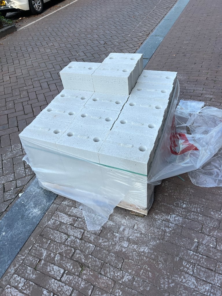 50x MAKZ kalkzandsteen lijmblokken 297x214x148 mm CS12, Doe-het-zelf en Verbouw, Ophalen, Nieuw, Kalkzandstenen