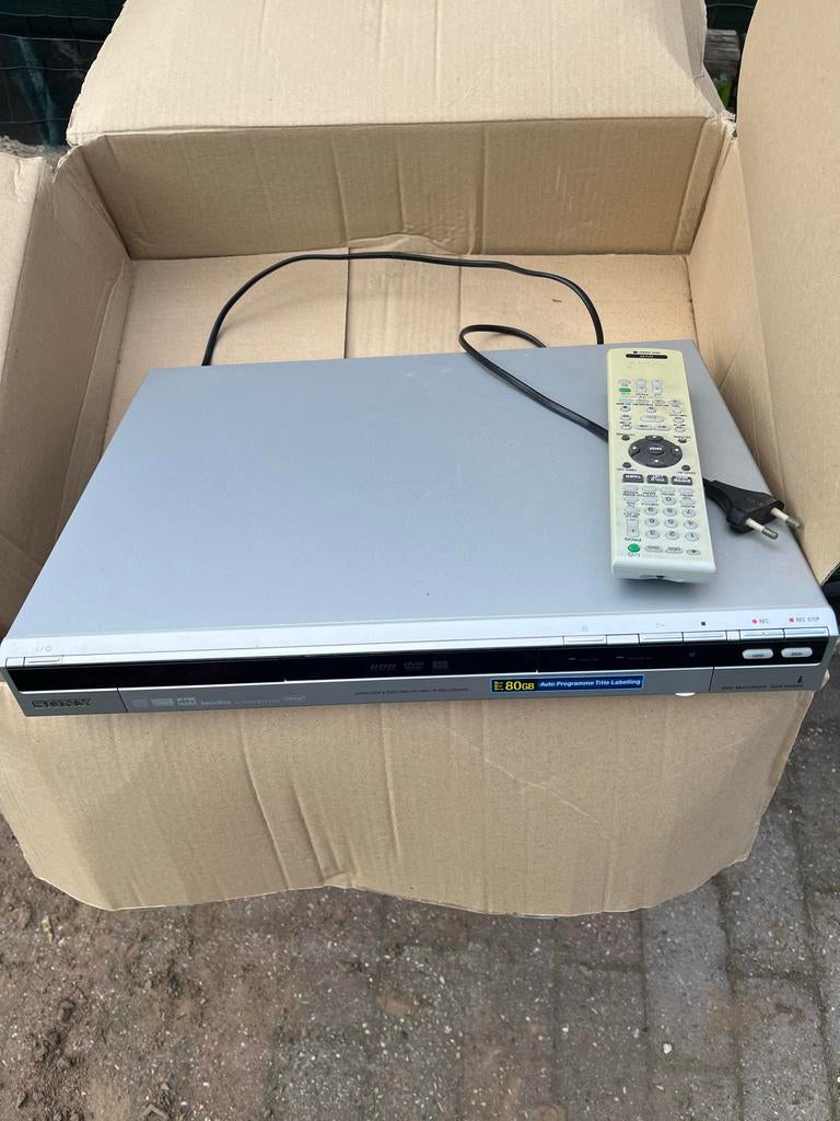 Sony RDR-HX520 DVD-recorder met 80GB harddisk, Met harddisk, Dvd-recorder, Ophalen of Verzenden, Zo goed als nieuw