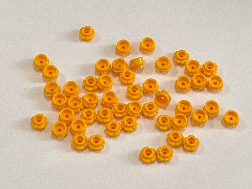 Partij Lego 50x bloemen met 5 blaadjes in diverse kleuren, Overige thema's, Lego, Nieuw, Ophalen of Verzenden