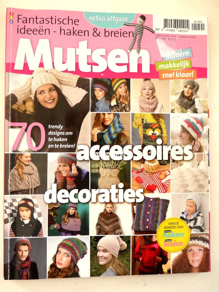Fantastische ideeen - breien en haken - mutsen accessoires +, Verzenden, Zo goed als nieuw, Breien of Haken, Patroon of Boek