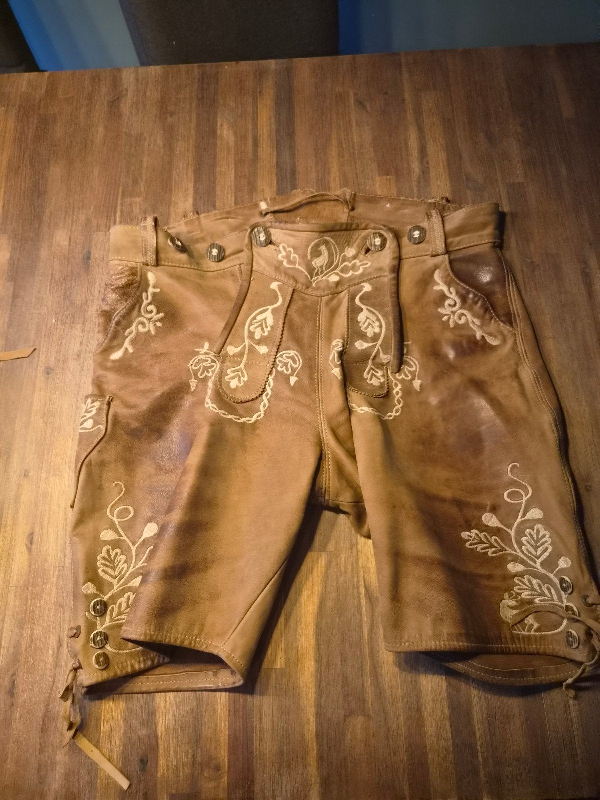 Lederhose original Trachten - Maat 54, Ophalen of Verzenden, Gedragen, Maat 52/54 (L), Skandal Trachten