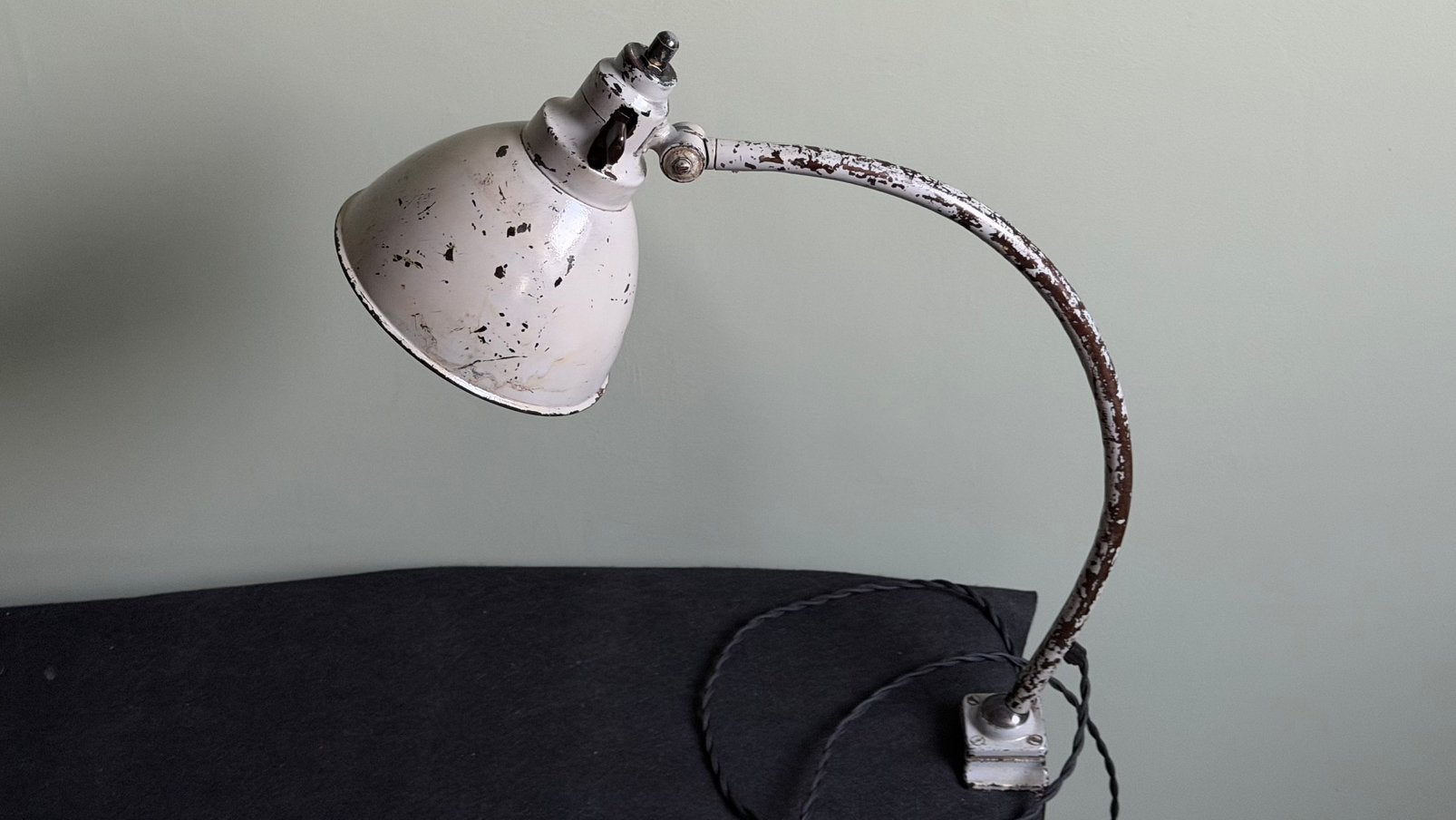 Vintage kandem bureaulamp tafellamp klemlamp Bauhaus, Huis en Inrichting, Lampen | Wandlampen, Ophalen of Verzenden, Gebruikt