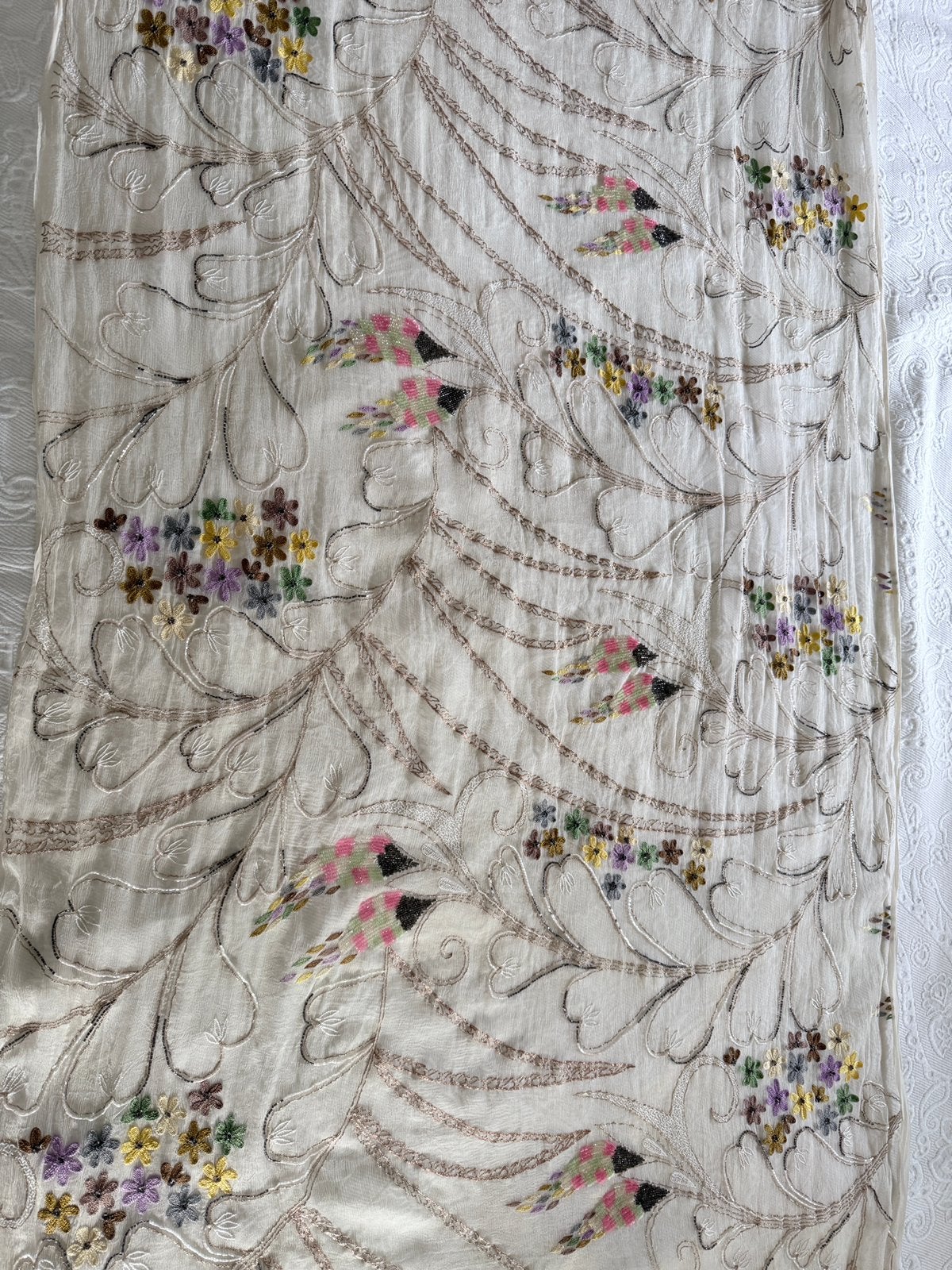 Vintage Indiaase sari. Ibiza stijl. 230x90, Ophalen of Verzenden
