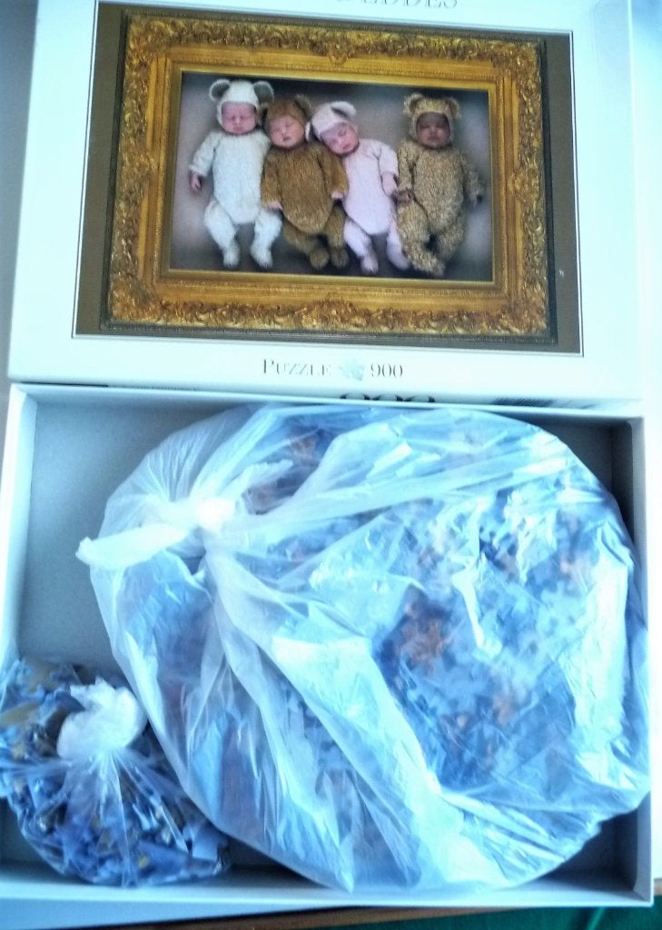 1 PUZZEL V ANNE GEDDES 900 ST NIEUW OOK 3 GEDDESPOPPEN NIEUW, Verzenden, 500 t/m 1500 stukjes, Nieuw, Legpuzzel