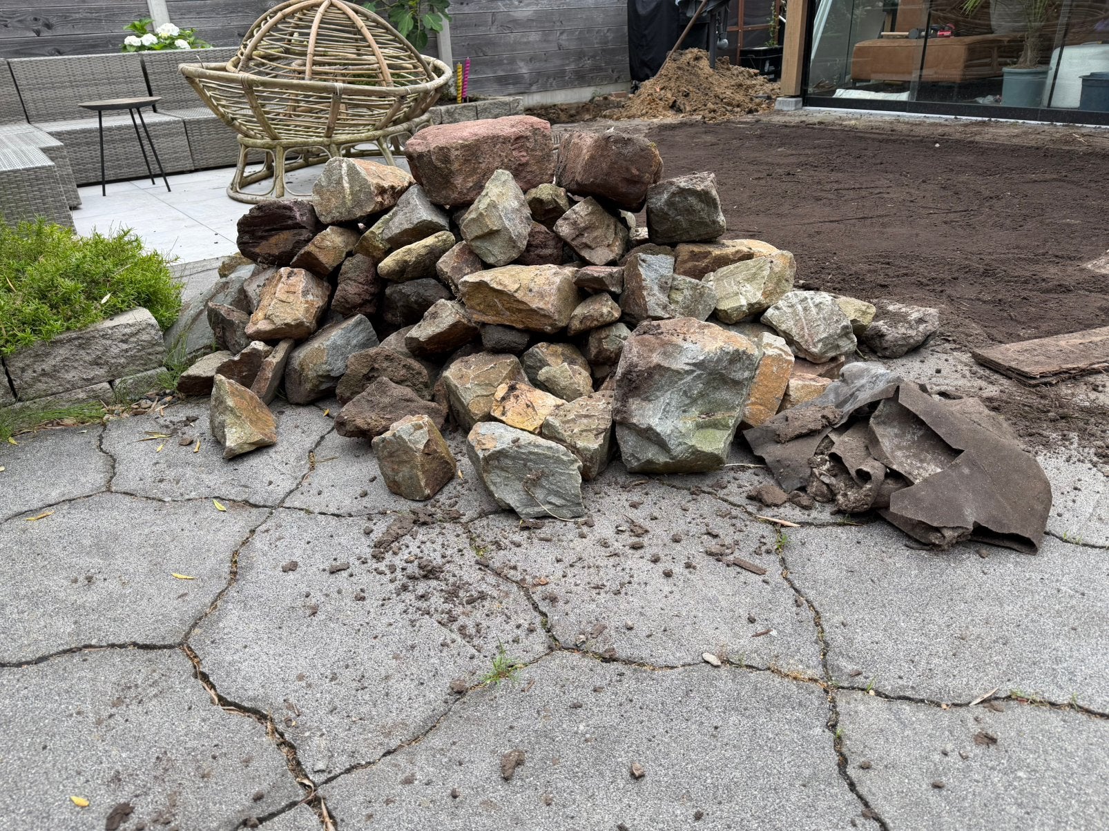Diverse natuurstenen rotsen en keien voor tuin, Tuin en Terras, Grind, Keien en Split, Ophalen, Overige materialen, Gebruikt, Kei