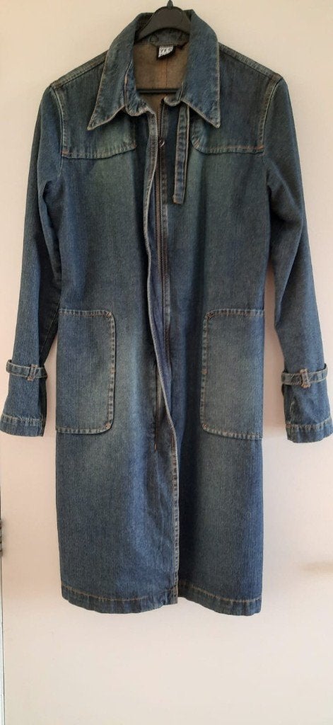 Lange spijkerjas maat S, Blauw, Yes or No, Ophalen of Verzenden, Zo goed als nieuw