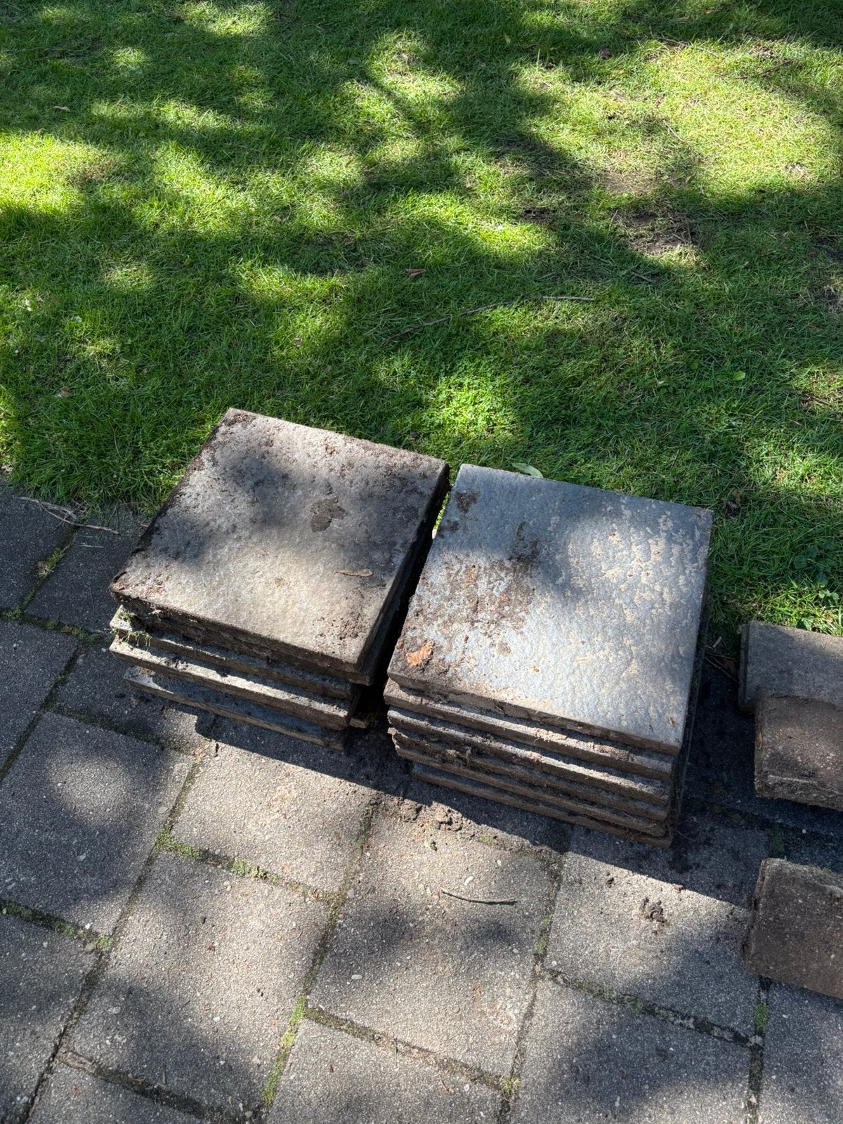 Tegels 40x40 - 14 stuks, Ophalen, Gebruikt, Minder dan 5 m², Beton