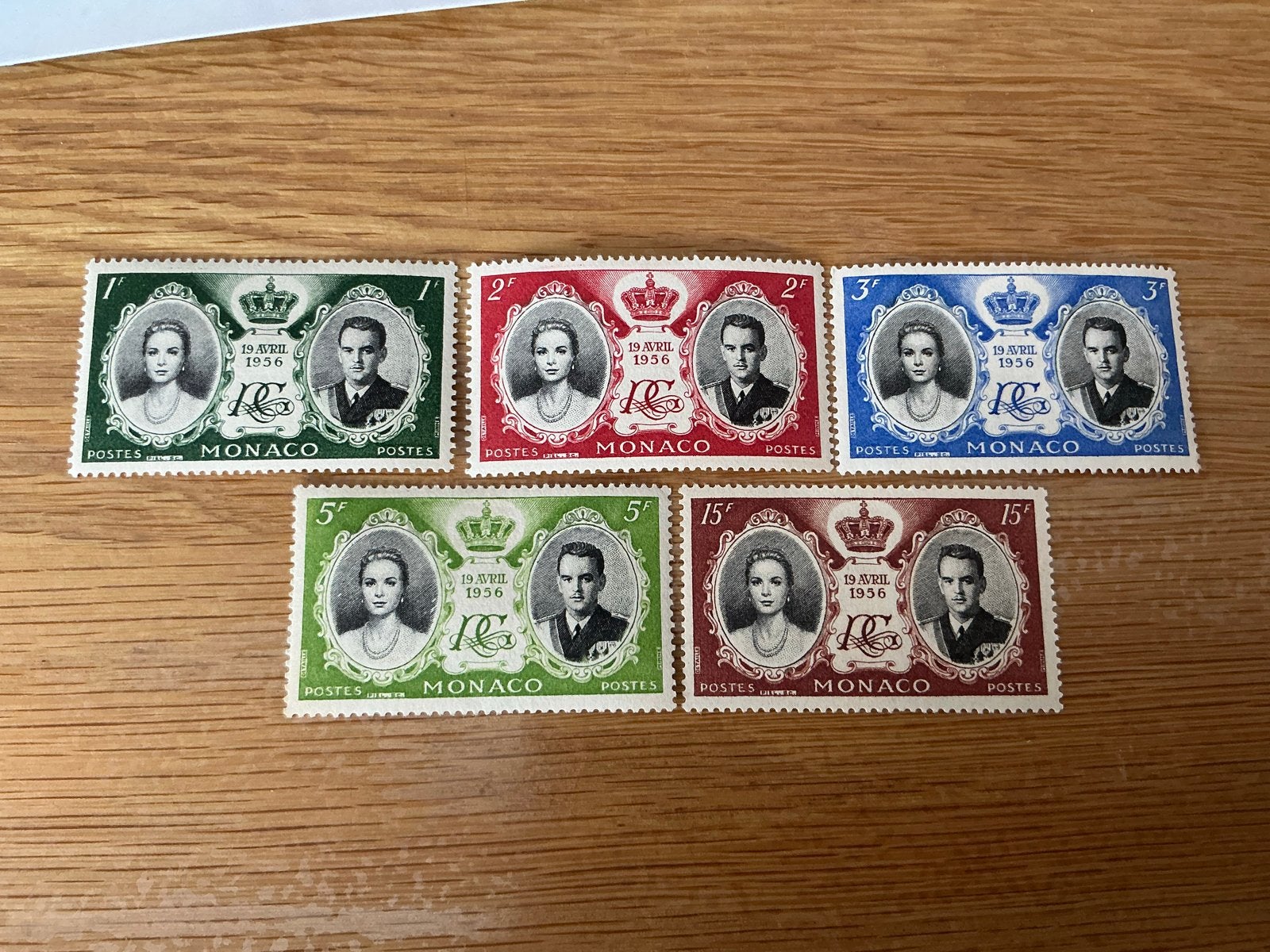 Monaco Postzegels 1956 - Koninklijk Huis Set, Met stempel, Koninklijk huis, Frankeerzegel, Ophalen of Verzenden