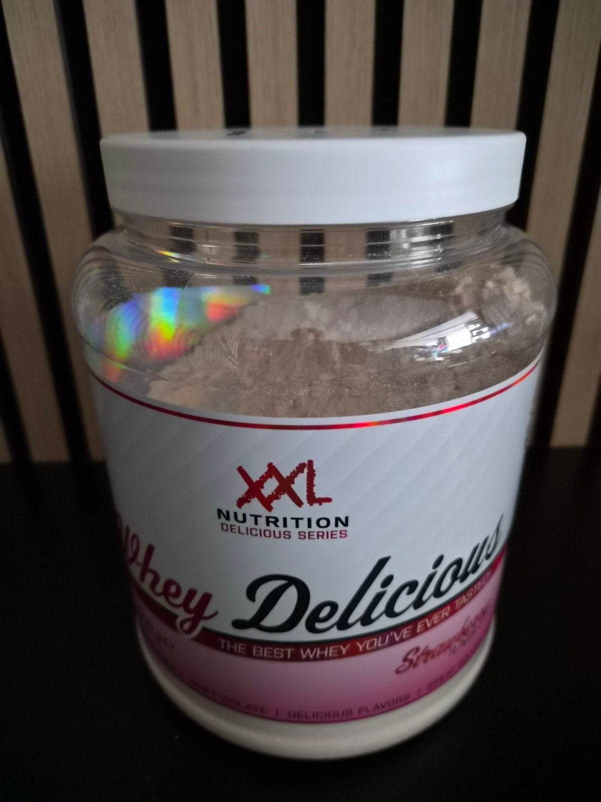 €20,- XXL Nutrition Whey Delicious Aardbei 1000g, Sport en Fitness, Ophalen, Nieuw, Poeder of Drank