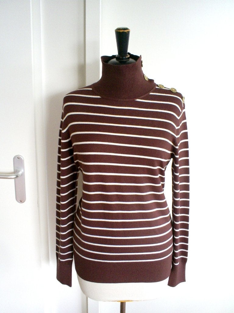 NIEUW __ gestreepte trui van EMOTIONS mt. 38  waarde 100,00, Kleding | Dames, Maat 38/40 (M), Bruin, Verzenden, Emotions