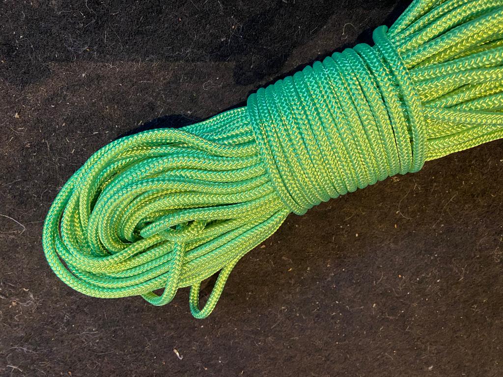 TOUW POLYESTER 6mm/lengtes a 50mtr/fluor-groen, Watersport en Boten, Accessoires en Onderhoud, Nieuw, Ophalen