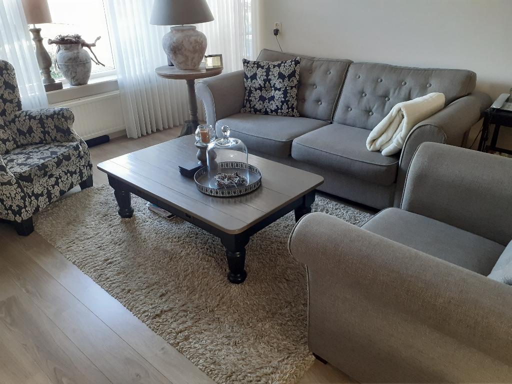 Mooie zithoek bankstel+fauteuil, in zeer goede staat., Ophalen, Zo goed als nieuw, Stof, Landelijk