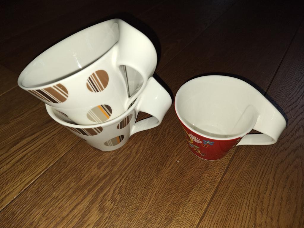 Villeroy & Boch New wave 2x Cappuccinokop en 1 Koffiekop., Huis en Inrichting, Keuken | Servies, Ophalen of Verzenden, Zo goed als nieuw