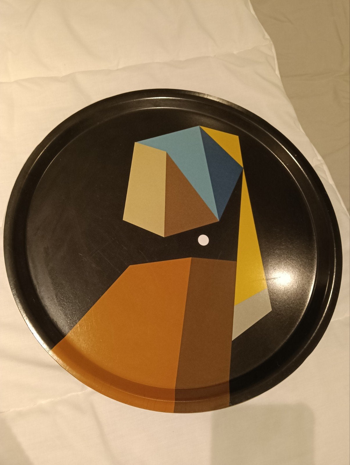 IKEA Dienblad 'Meisje met de Parel' - Rond, 43 cm doorsnede, Ophalen of Verzenden, Rond, Metaal