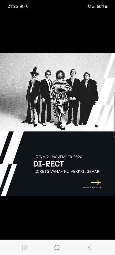 2 Staanplaatsen tickets te koop voor Di-rect in ahoy, Tickets en Kaartjes, Twee personen, November