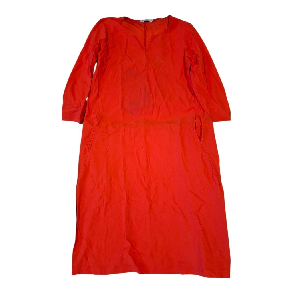 Dames midi jurk Cula DÍA koraal maat XS, Kleding | Dames, Jurken, CadaDia, Verzenden, Zo goed als nieuw, Maat 34 (XS) of kleiner