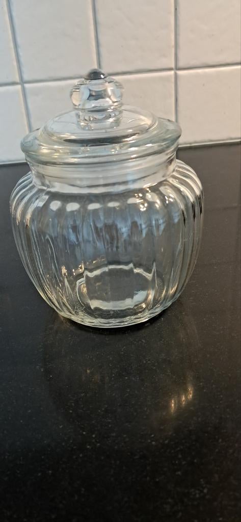 Zware Glazen Snoep/Koek Stolp - 10x12cm, Ophalen of Verzenden, Zo goed als nieuw