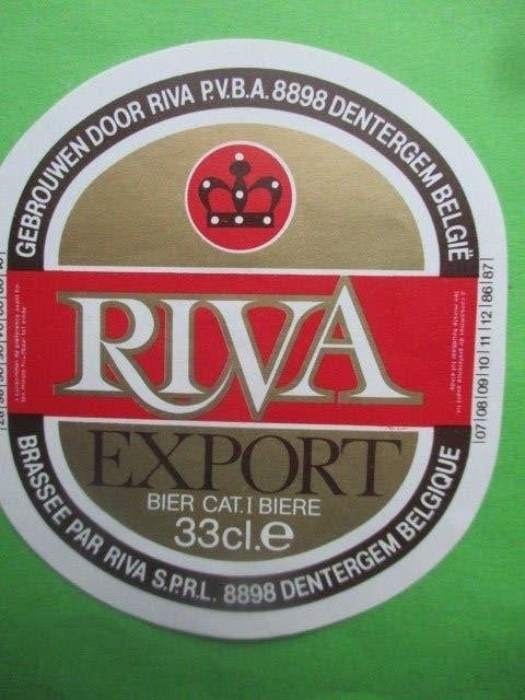 bieretiket Belgie 15-6 (K20) riva, Ophalen of Verzenden, Gebruikt, Overige typen, Overige merken