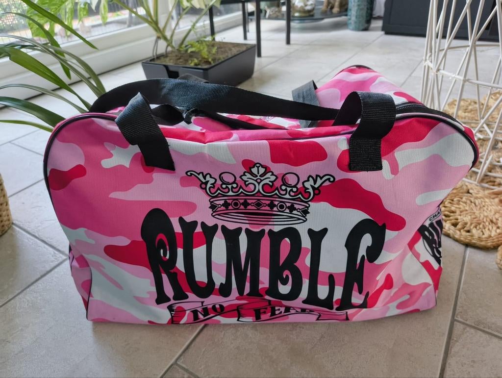 Rumble sporttas roze camouflage groot kick boksen, Ophalen of Verzenden, Zo goed als nieuw, Meisjes