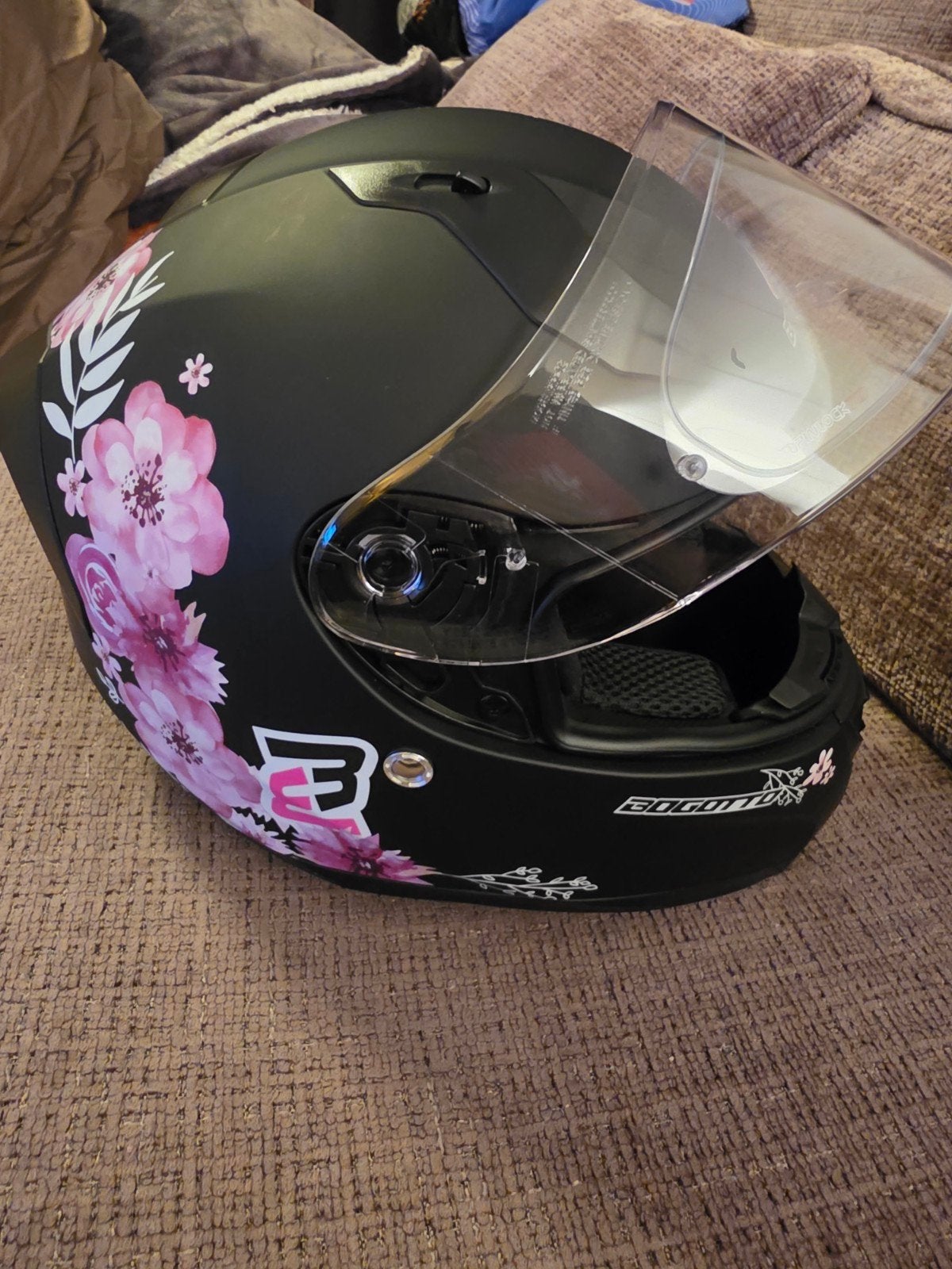 Bogotto H128 Fiori Helm zwart/felroze maat S - Nieuw!, Motoren, Overige merken, Ophalen of Verzenden, Nieuw zonder kaartje, Integraalhelm
