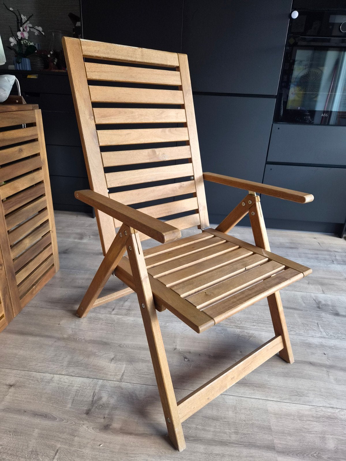 IKEA NÄMMARÖ stoel - inklapbaar teakhout, Tuin en Terras, Tuinstoelen, Ophalen, Gebruikt, Teakhout, Inklapbaar