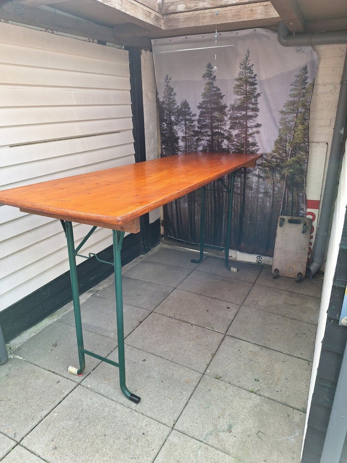Grote staan tafel, Ophalen, Gebruikt, Rechthoekig, Hout