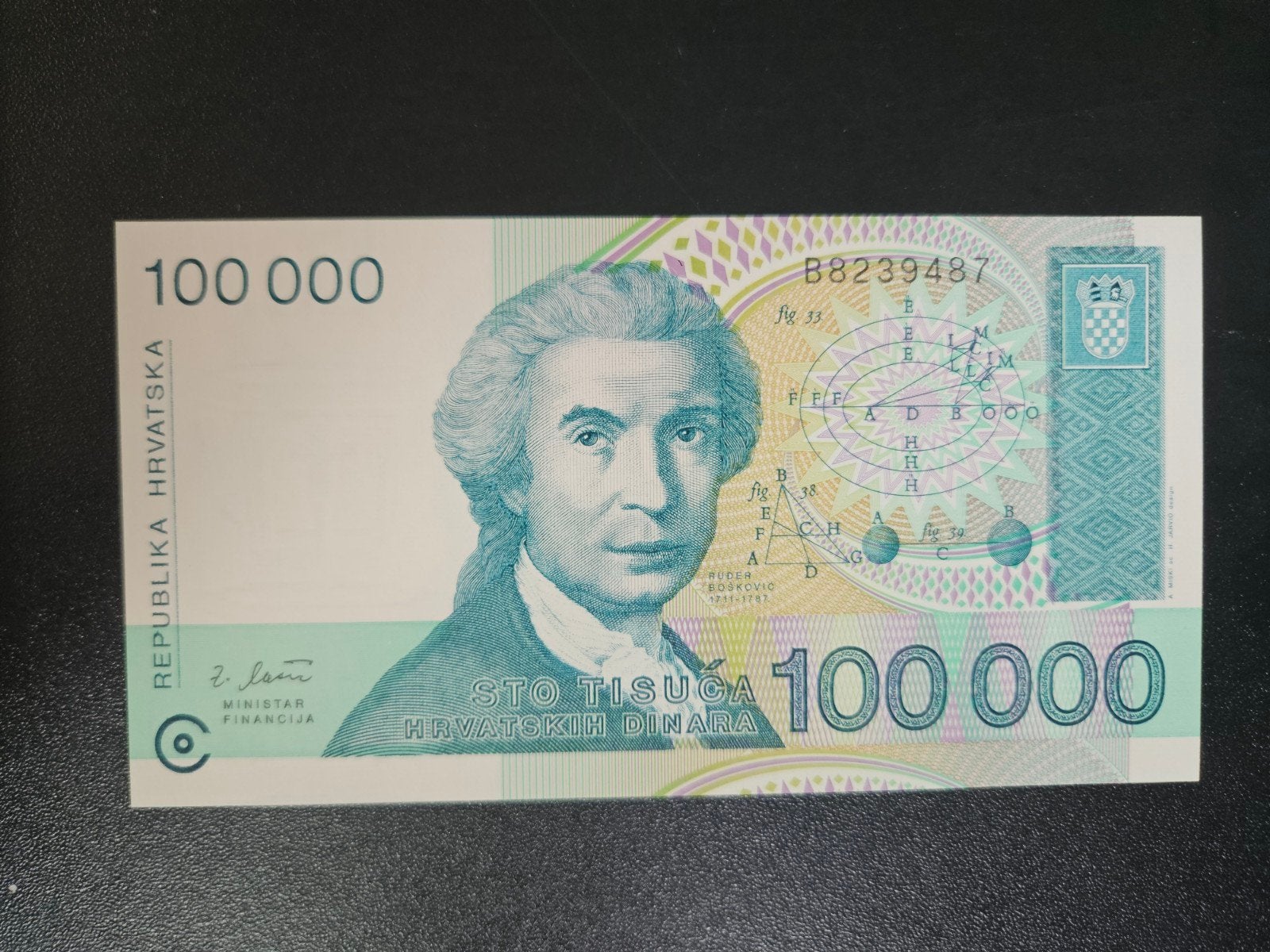 Kroatië pick 27a 1993 UNC, Postzegels en Munten, Bankbiljetten | Europa | Niet-Eurobiljetten, Verzenden, Overige landen, Los biljet