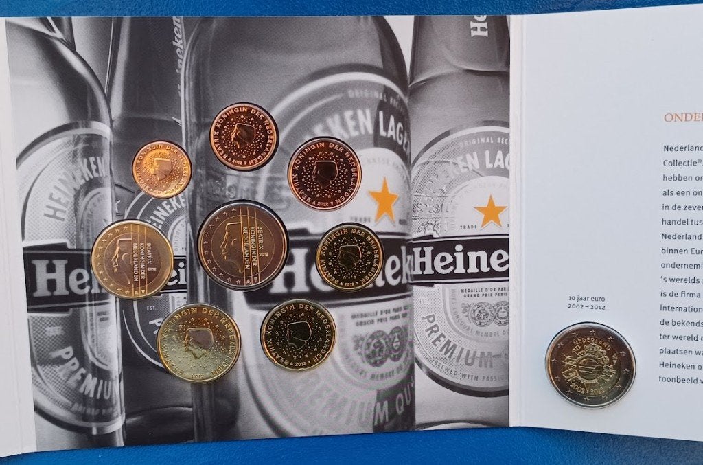 BU-Set 2012 - Ondernemerschap in Nederland, Heineken, Verzenden, Koningin Beatrix, Euro's, Setje