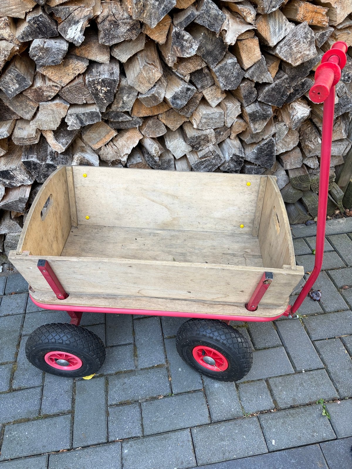 Houten bolderkar, Ophalen, Gebruikt