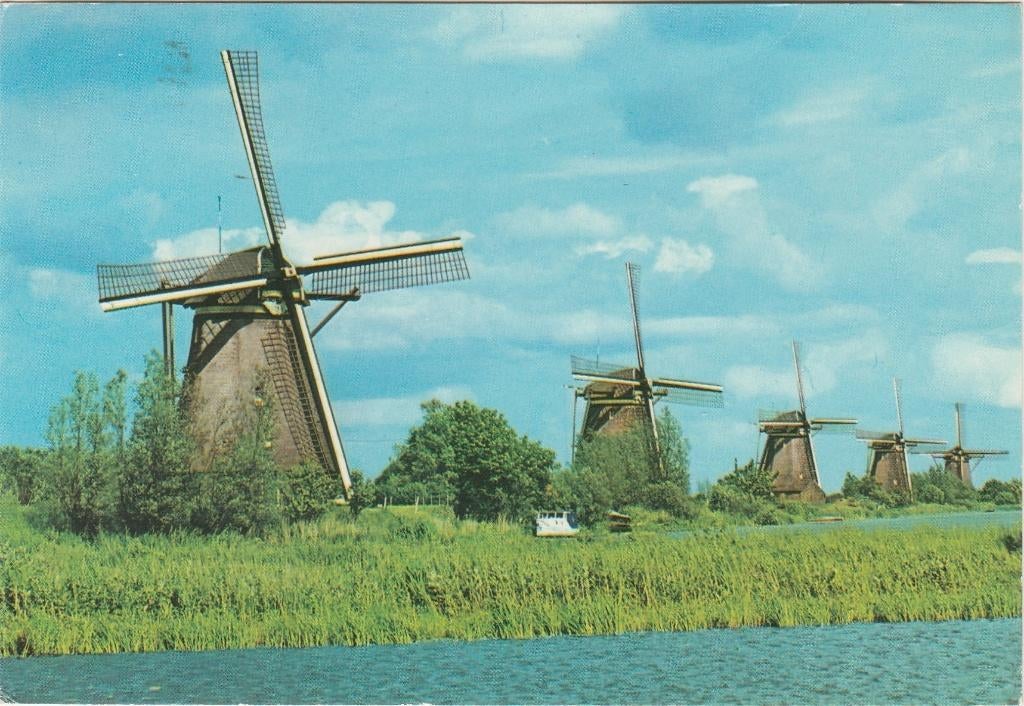 KINDERDIJK Molens, Verzamelen, Ansichtkaarten | Nederland, Gelopen, Zuid-Holland, 1980 tot heden, Verzenden
