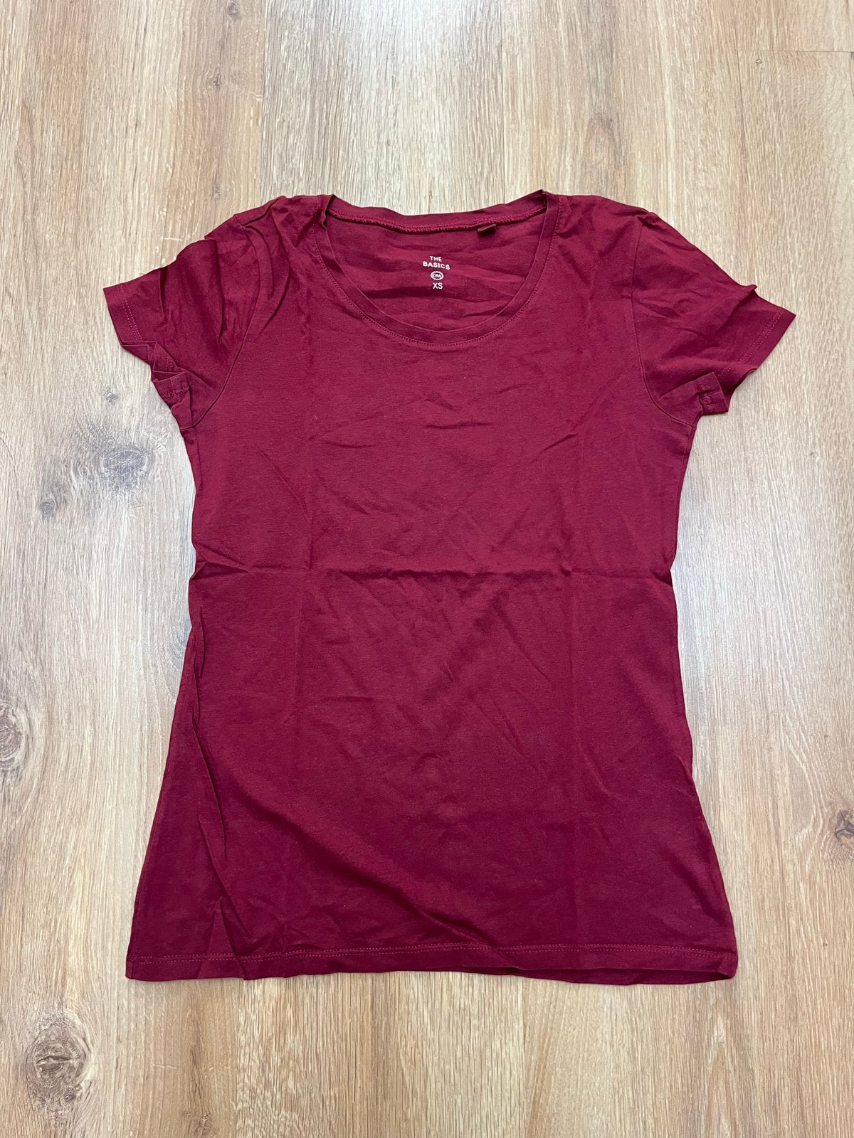 C&A The Basics T-shirt - Bordeauxrood - Maat XS, Ophalen of Verzenden, Zo goed als nieuw, Korte mouw, Maat 34 (XS) of kleiner