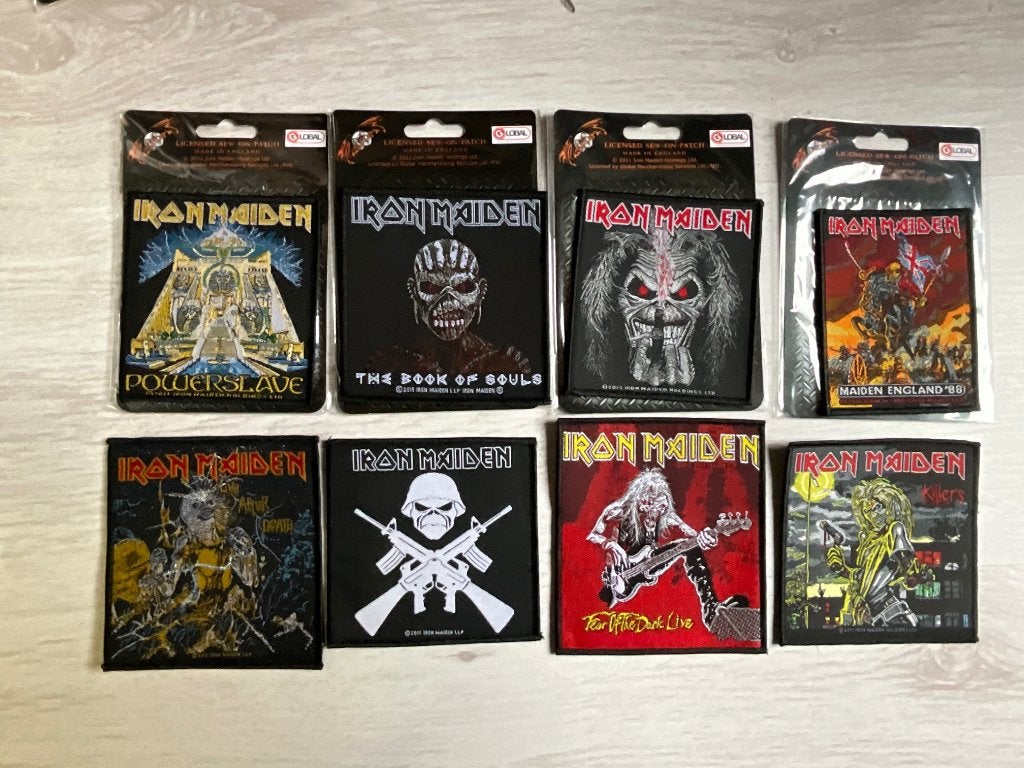 Verschillende patches van Iron Maiden Per stuk 4 euro, Verzamelen, Verschillende patches van Iron Maiden Per stuk 4 euro, Nieuw