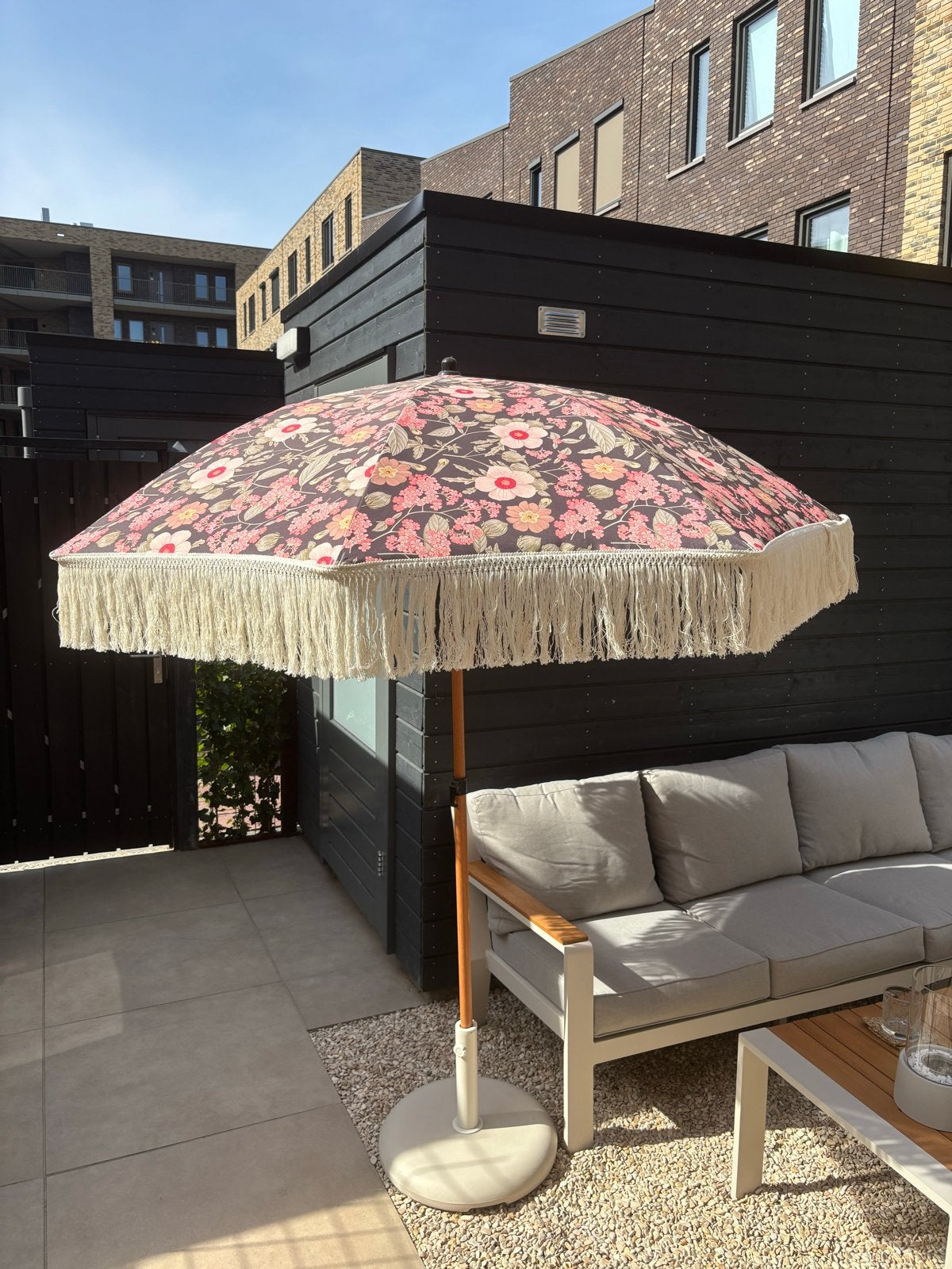 Fantastisch mooie parasol - Zo goed als nieuw, Ophalen, Zo goed als nieuw, 2 tot 3 meter, Stokparasol