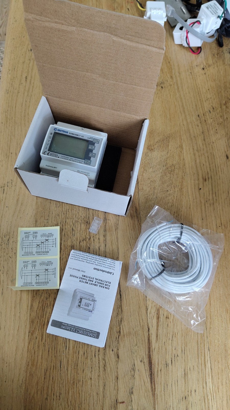 Eastron SDM630MCT V2 Energiemeter - Nieuw met meetringen, Ophalen of Verzenden, Nieuw, Overige typen