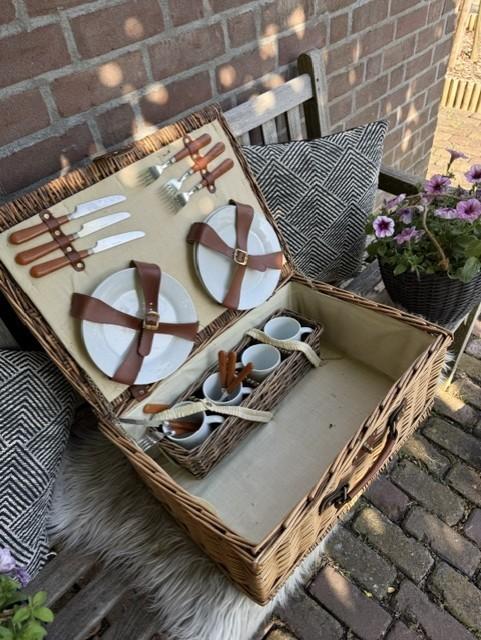 2x picknickmand | compleet & decoratief | voor buiten, Ophalen, Nieuw, Meerkleurig, Overige materialen