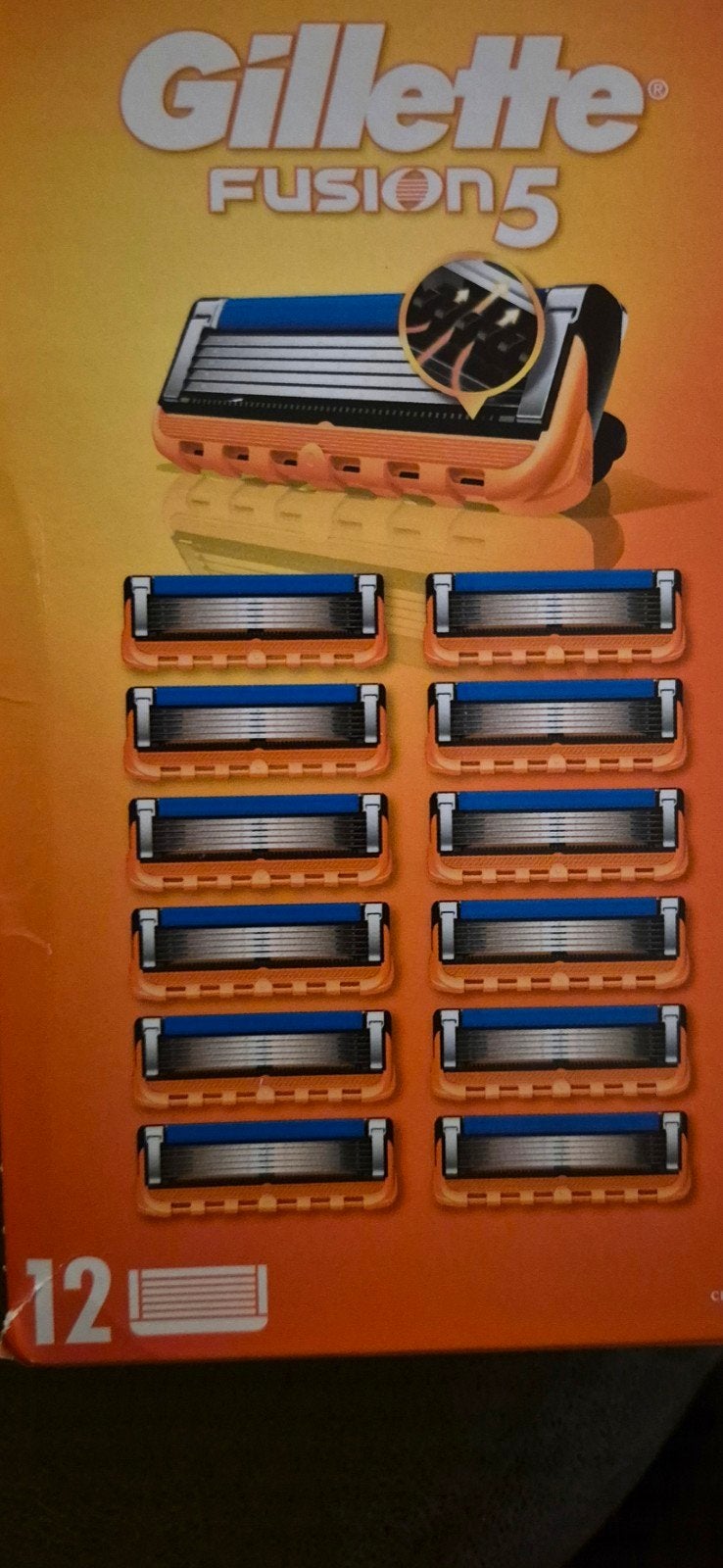 Nieuw pak 12 stuks gillette fusion ., Ophalen, Nieuw, Gehele gezicht