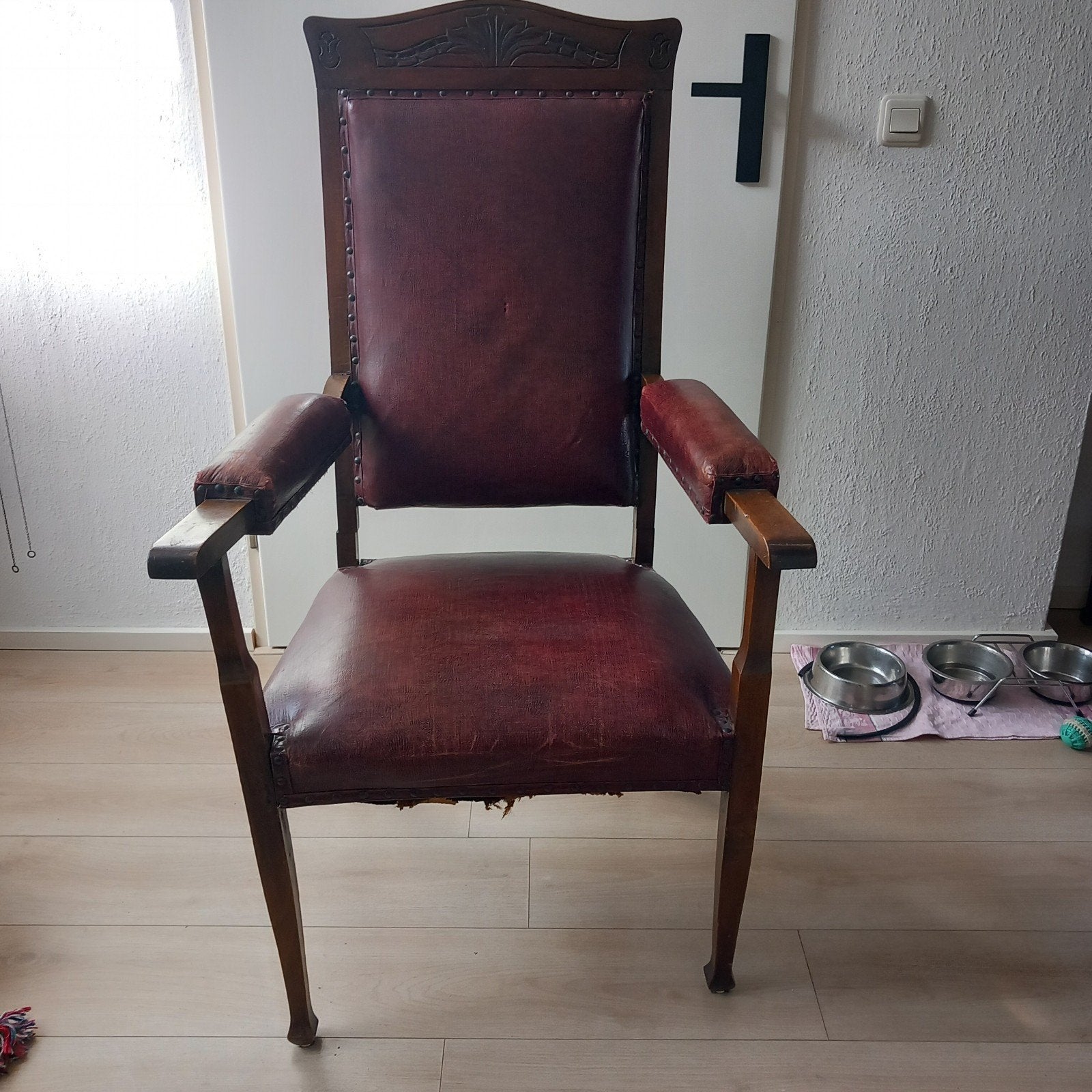antieke rookstoel, Ophalen