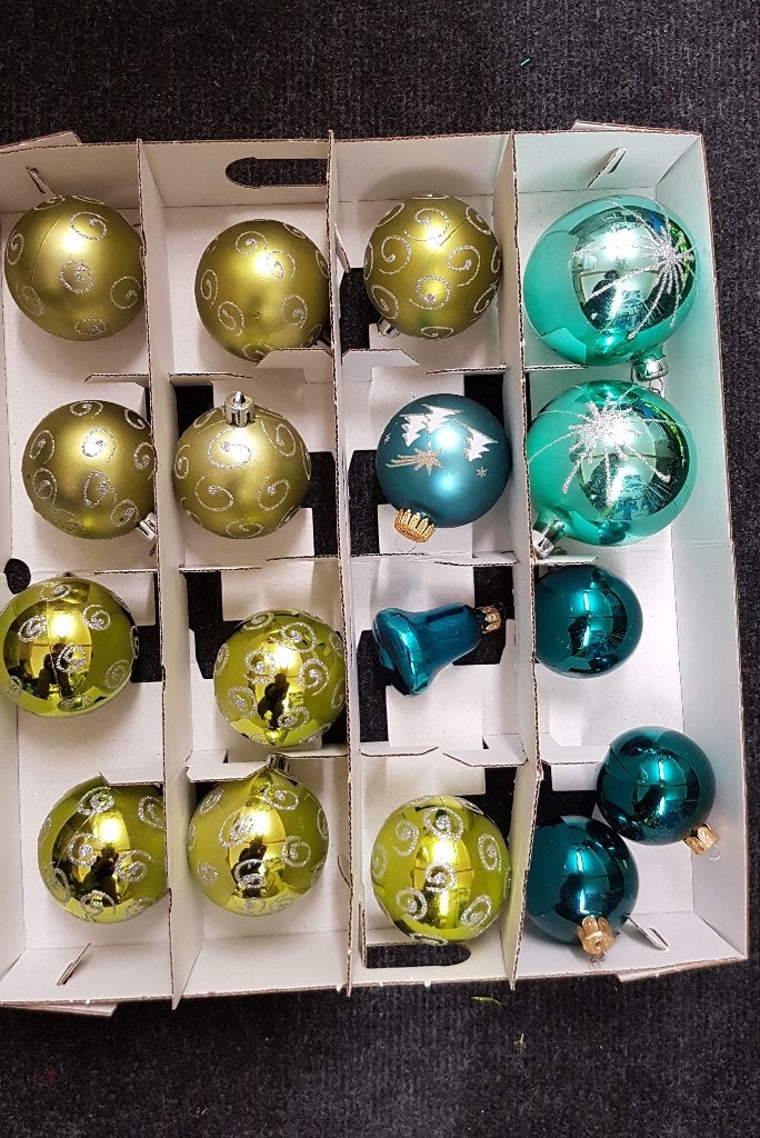 21st Kerstballen, groen., Ophalen of Verzenden, Zo goed als nieuw