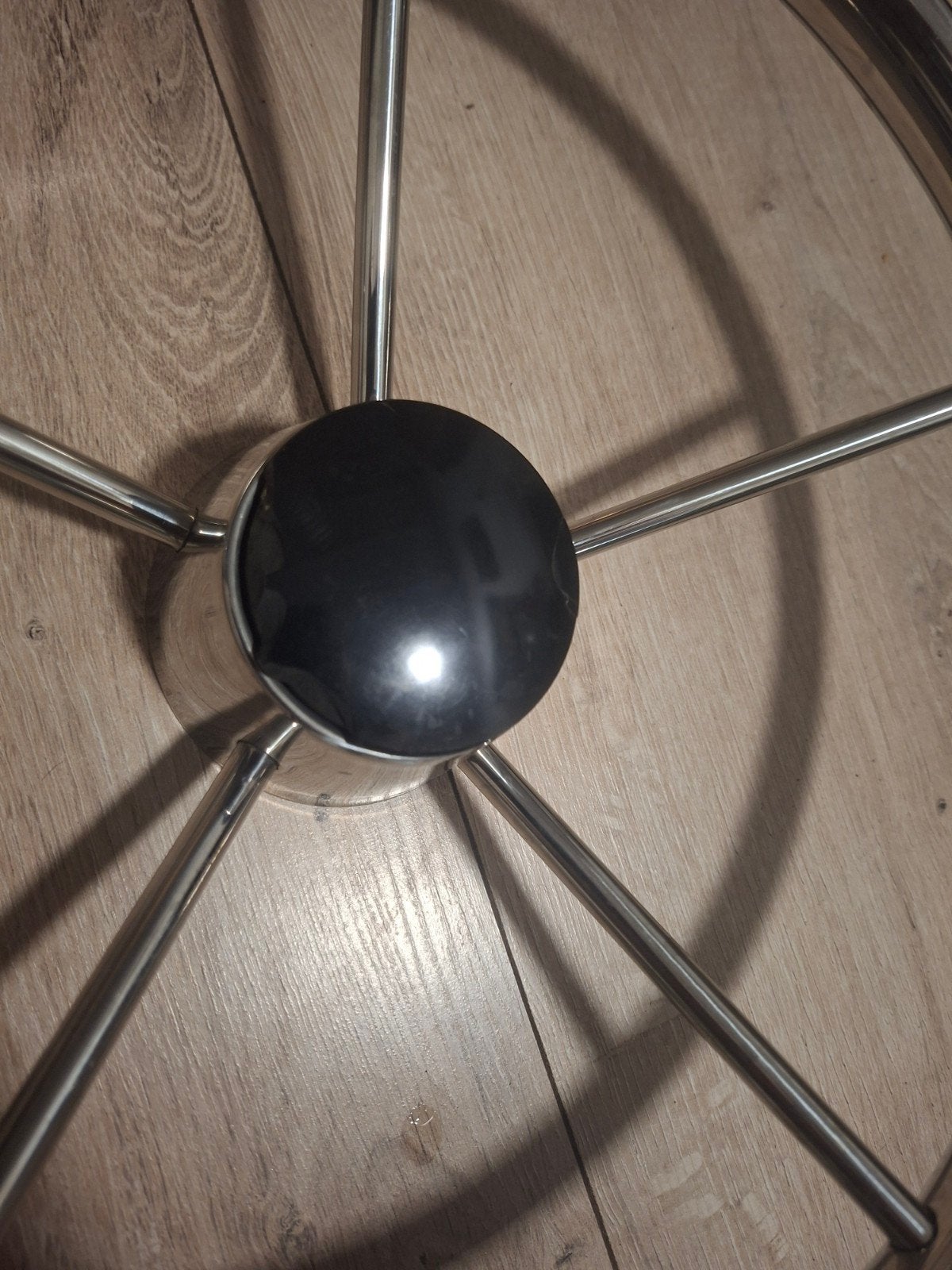 RVS Stuurwiel voor boot, 35 cm diameter, Watersport en Boten, Ophalen of Verzenden, Gebruikt, Overige typen