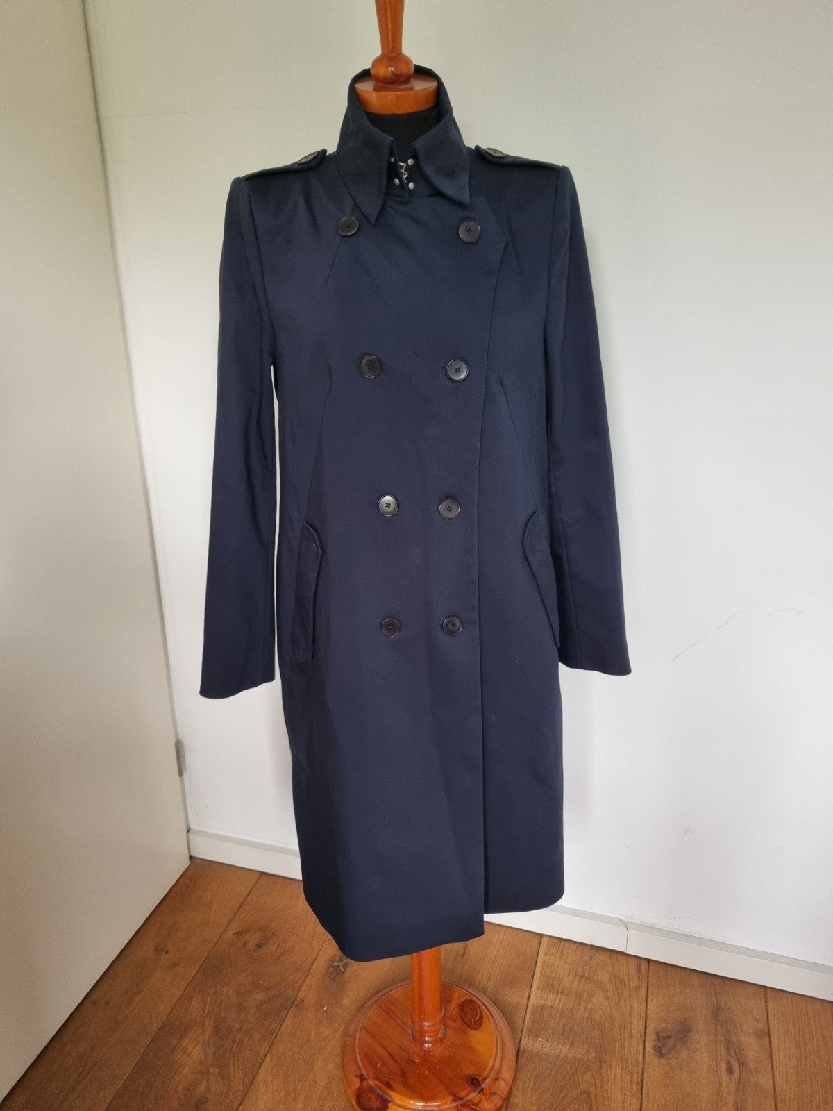 Drykorn Harleston damesjas - stijlvolle trenchcoat, Maat 38/40 (M), Drykorn, Blauw, Nieuw