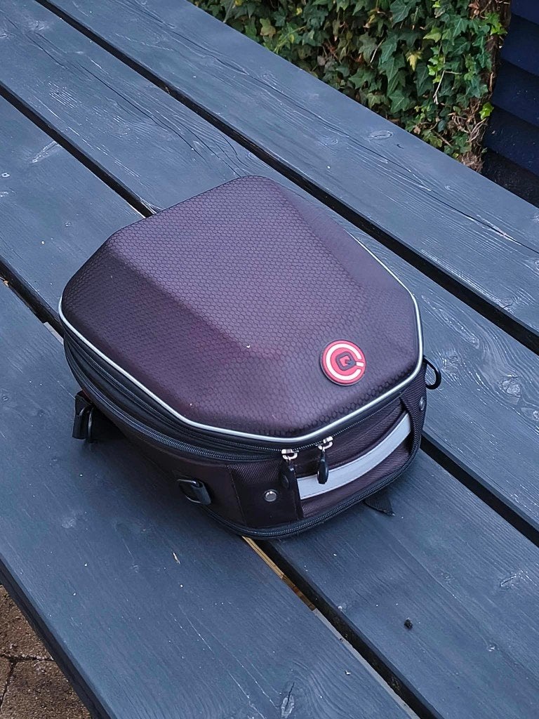 QBag ST08 Motortas en Rugtas in 1 met regenhoes, Motoren, Ophalen of Verzenden, Gebruikt