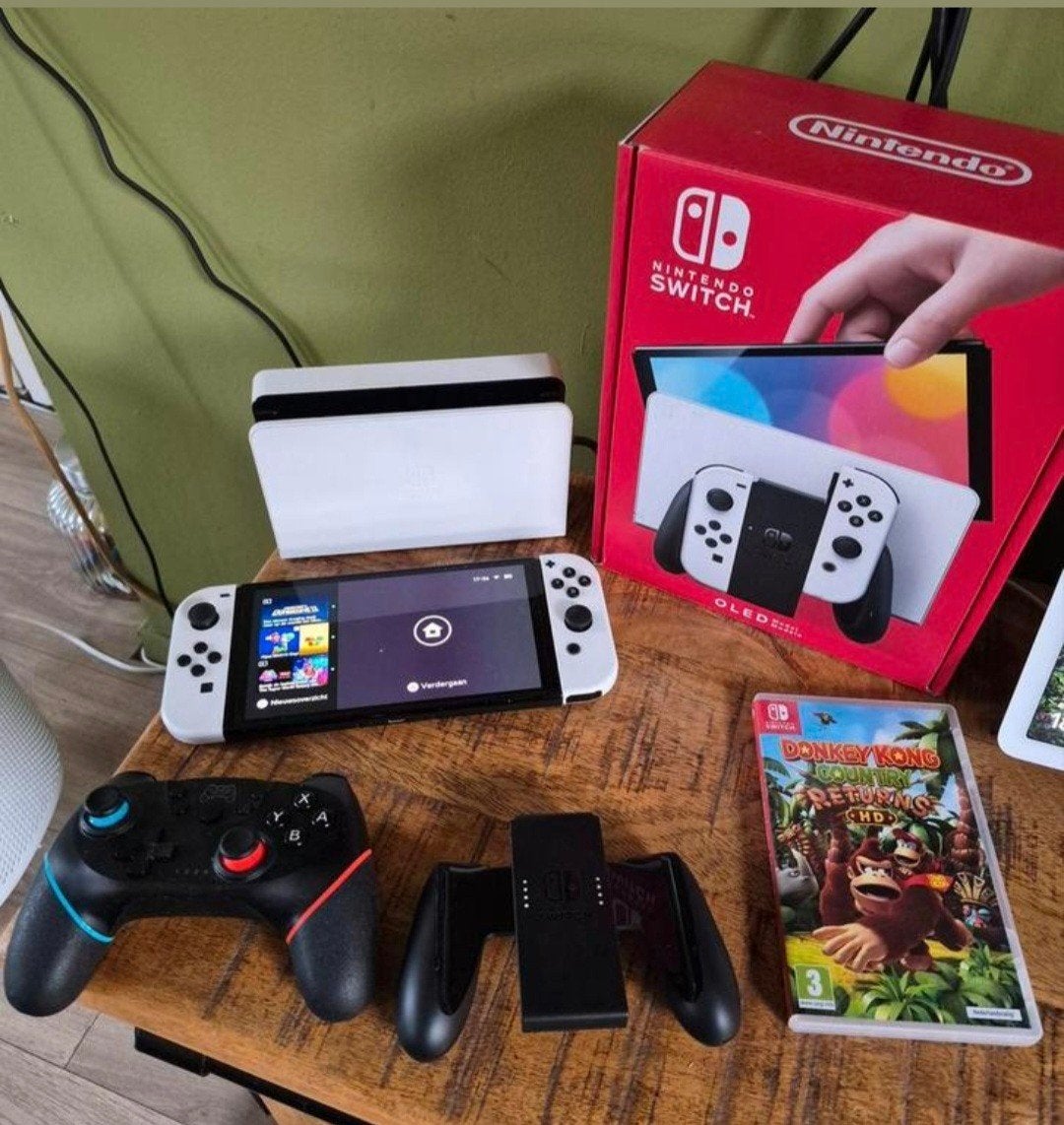 nintendo oled, Spelcomputers en Games, Ophalen, Zo goed als nieuw, Met 1 controller, Switch OLED